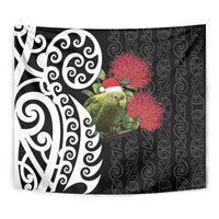 New Zealand Kakapo Christmas Tapestry Meri Kirihimete Pohutukawa Flowers