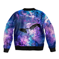 I Love You In Every Universe Personalised Bomber Jacket Polynesian Pattern Galaxy Style LT9 - Polynesian Pride
