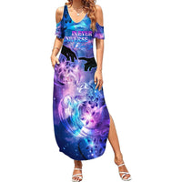I Love You In Every Universe Personalised Summer Maxi Dress Polynesian Pattern Galaxy Style LT9 Women Galaxy - Polynesian Pride