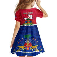Haiti Independence Day Family Matching Off Shoulder Long Sleeve Dress and Hawaiian Shirt Libete Egalite Fratenite Ayiti 1804 With Polynesian Pattern LT9 - Polynesian Pride