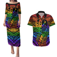 New Zealand LGBT Fern Heart Couples Matching Puletasi and Hawaiian Shirt Dont judge What You Dont Understand LT9 No Dress - Polynesian Pride