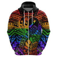 New Zealand LGBT Fern Heart Zip Hoodie Dont judge What You Dont Understand LT9 - Polynesian Pride