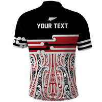 Personalised Toitu Te Tiriti Aotearoa 1840 Polo Shirt Red Kowhaiwhai Puhoro - Polynesian Pride
