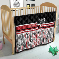 Personalised Toitu Te Tiriti Aotearoa 1840 Quilt Red Kowhaiwhai Puhoro LT9 - Polynesian Pride