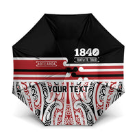 Personalised Toitu Te Tiriti Aotearoa 1840 Umbrella Red Kowhaiwhai Puhoro - Polynesian Pride
