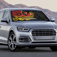 Papua New Guinea Tribal Tattoo Auto Sun Shade 50th Independence Anniversary - Polynesian Pride