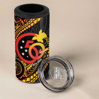 Papua New Guinea Tribal Tattoo 4 in 1 Can Cooler Tumbler 50th Independence Anniversary LT9 - Polynesian Pride