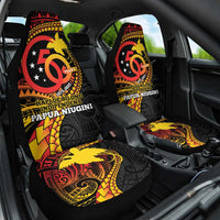 Papua New Guinea Tribal Tattoo Car Seat Cover 50th Independence Anniversary