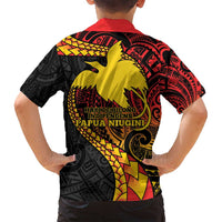 Papua New Guinea Tribal Tattoo Family Matching Summer Maxi Dress and Hawaiian Shirt 50th Independence Anniversary LT9 - Polynesian Pride