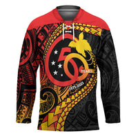 Papua New Guinea Tribal Tattoo Hockey Jersey 50th Independence Anniversary - Polynesian Pride