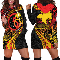 Papua New Guinea Tribal Tattoo Hoodie Dress 50th Independence Anniversary LT9 - Polynesian Pride