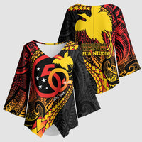 Papua New Guinea Tribal Tattoo Kimono Sleeve Blouse 50th Independence Anniversary - Polynesian Pride