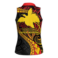 Papua New Guinea Tribal Tattoo Women Sleeveless Polo Shirt 50th Independence Anniversary LT9 - Polynesian Pride