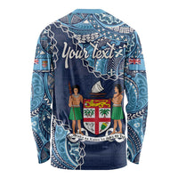 Personalised Fiji 54th Anniversary Long Sleeve Shirt Siga Ni Bula Galala Marautaki O Viti LT9 - Polynesian Pride