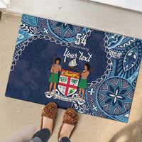 Personalised Fiji 54th Anniversary Rubber Doormat Siga Ni Bula Galala Marautaki O Viti LT9