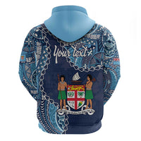 Personalised Fiji 54th Anniversary Zip Hoodie Siga Ni Bula Galala Marautaki O Viti LT9