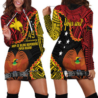 Personalised Papua New Guinea 49th Anniversary Hoodie Dress Hapi De bilong Indipendens Papua Niugini