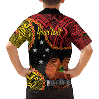 Personalised Papua New Guinea 49th Anniversary Kid Hawaiian Shirt Hapi De bilong Indipendens Papua Niugini