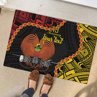 Personalised Papua New Guinea 49th Anniversary Rubber Doormat Hapi De bilong Indipendens Papua Niugini