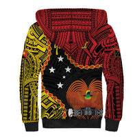 Personalised Papua New Guinea 49th Anniversary Sherpa Hoodie Hapi De bilong Indipendens Papua Niugini