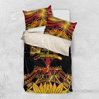 Personalised Papua New Guinea 49th Anniversary Bedding Set Bird of Paradise Unity In Diversity