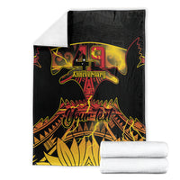 Personalised Papua New Guinea 49th Anniversary Blanket Bird of Paradise Unity In Diversity