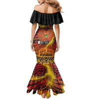 Personalised Papua New Guinea 49th Anniversary Mermaid Dress Bird of Paradise Unity In Diversity LT9 - Polynesian Pride
