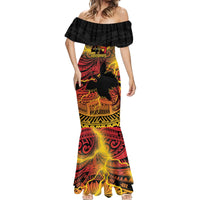 Personalised Papua New Guinea 49th Anniversary Mermaid Dress Bird of Paradise Unity In Diversity LT9 - Polynesian Pride