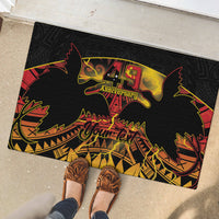 Personalised Papua New Guinea 49th Anniversary Rubber Doormat Bird of Paradise Unity In Diversity