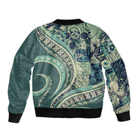 Hawaiian Hibiscus Tribal Vintage Motif Bomber Jacket Ver 1 LT9 - Polynesian Pride