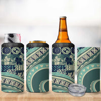 Hawaiian Hibiscus Tribal Vintage Motif 4 in 1 Can Cooler Tumbler Ver 1