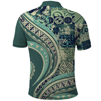 Hawaiian Hibiscus Tribal Vintage Motif Polo Shirt Ver 1