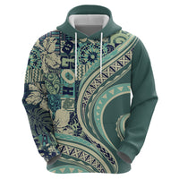 Hawaiian Hibiscus Tribal Vintage Motif Zip Hoodie Ver 1 LT9 - Polynesian Pride