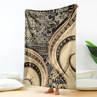 Hawaiian Hibiscus Tribal Vintage Motif Blanket Ver 2
