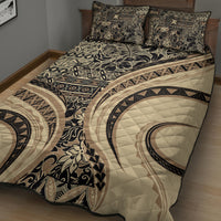 Hawaiian Hibiscus Tribal Vintage Motif Quilt Bed Set Ver 2