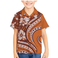 Hawaiian Hibiscus Tribal Vintage Motif Family Matching Mermaid Dress and Hawaiian Shirt Ver 5