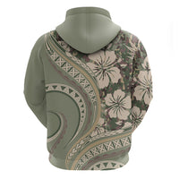 Hawaiian Hibiscus Tribal Vintage Motif Zip Hoodie Ver 6 LT9 - Polynesian Pride