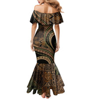 Hawaiian Hibiscus Tribal Vintage Motif Mermaid Dress Ver 8 LT9 - Polynesian Pride