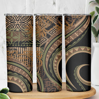 Hawaiian Hibiscus Tribal Vintage Motif Skinny Tumbler Ver 8