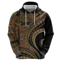Hawaiian Hibiscus Tribal Vintage Motif Zip Hoodie Ver 8 LT9 - Polynesian Pride