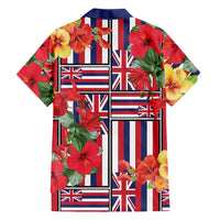 Hawaii Hibiscus Lei Family Matching Tank Maxi Dress and Hawaiian Shirt Hawaiian Flag Motif LT9 - Polynesian Pride