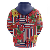 Hawaii Hibiscus Lei Hoodie Hawaiian Flag Motif