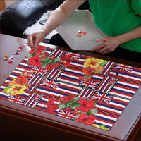 Hawaii Hibiscus Lei Puzzle Hawaiian Flag Motif LT9 - Polynesian Pride