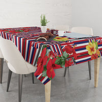 Hawaii Hibiscus Lei Tablecloth Hawaiian Flag Motif LT9 - Polynesian Pride