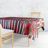 Hawaii Hibiscus Lei Tablecloth Hawaiian Flag Motif LT9 - Polynesian Pride