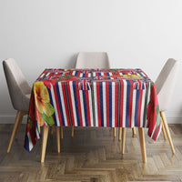Hawaii Hibiscus Lei Tablecloth Hawaiian Flag Motif LT9 - Polynesian Pride