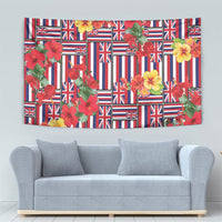 Hawaii Hibiscus Lei Tapestry Hawaiian Flag Motif LT9 - Polynesian Pride