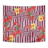 Hawaii Hibiscus Lei Tapestry Hawaiian Flag Motif LT9 - Polynesian Pride