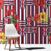 Hawaii Hibiscus Lei Window Curtain Hawaiian Flag Motif LT9 - Polynesian Pride
