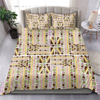 Hawaii Lokelani Pikake Lei Bedding Set Hawaiian Flag Motif LT9 - Polynesian Pride
